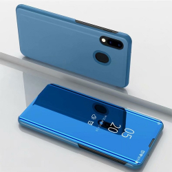 Capa Flip Clear View Samsung Galaxy M20 - Azul