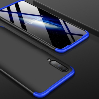 Capa Samsung A70 Cobertura Completa das Bordas Preto-Azul