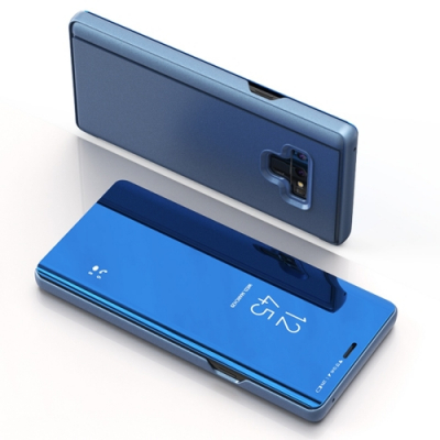 Capa Galaxy Note 9 Flip com Visor Espelhado Azul