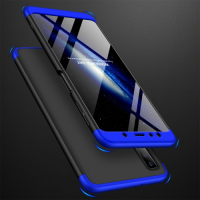 Capa Samsung A7 2018 Cobertura Completa das Bordas - Preto Azul
