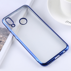 Capa Redmi Note 7 Transparente com Bordas Azul