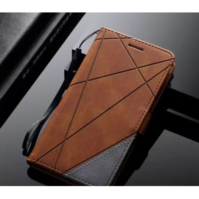 Capa Moto G8 Power - Flip Carteira Marrom