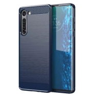 Capa Moto G8 Power - TPU Fibra de Carbono Azul