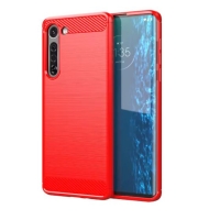 Capa Moto G8 Power - TPU Fibra de Carbono Vermelho Capa Moto G8 Power - TPU Fibra de Carbono Vermelho