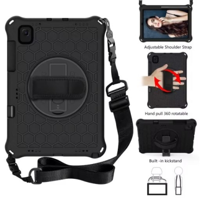 Capa Antichoque com Alça para Samsung Tab S5e - Preto
