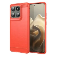 Capa Motorola Edge 60 NEO - TPU Fibra de Carbono Vermelho
