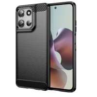 Capa Motorola Moto G06 - TPU Fibra de Carbono Preto