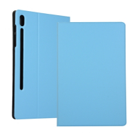 Capa Galaxy Tab S6 T865 Couro Azul Claro