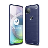 Capa Motorola Moto G 5G TPU Fibra de Carbono Azul