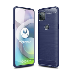 Capinha Motorola Moto G 5G TPU Fibra de Carbono Azul