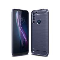 Capinha Celular Motorola One Fusion - TPU Escovado Azul