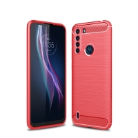 Capinha Celular Motorola One Fusion - TPU Escovado Vermelho