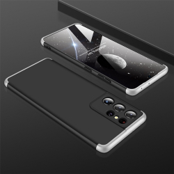 Capa Samsung Galaxy S21 Ultra em 3 Partes Preto-Prata