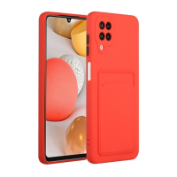 Capinha de Celular Samsung M12 TPU com Porta Cartão Vermelho