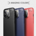 Capa iPhone 13 Pro Max TPU Fibra de Carbono Vermelho