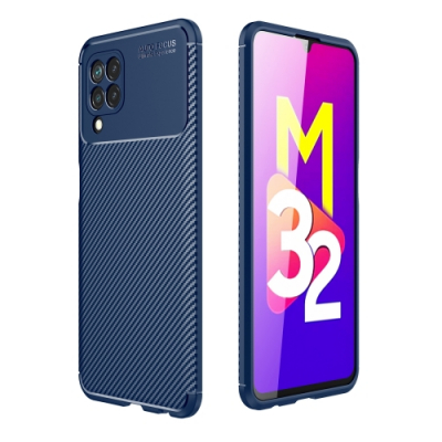 Capinha Samsung M32 TPU Fibra de Carbono Azul