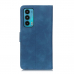 Capinha de Celular Motorola Edge 20 Couro Flip Azul