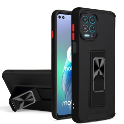 Capinha de Celular Motorola Moto G100 com Suporte Preto