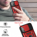 Capa Celular iPhone 13 com Protetor de Câmera e Suporte Vermelho
