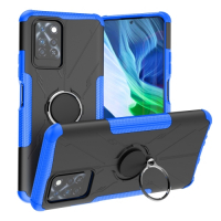 Capa Infinix Note 10 Pro com Anel de Suporte Azul