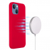 Capa MagSafe iPhone 13 Mini Silicone Vermelho