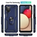 Capa Samsung A03s de Plástico e TPU com Suporte Azul