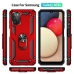 Capa Samsung A03s de Plástico e TPU com Suporte Vermelho