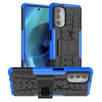Capa Motorola Moto G51 - TPU e Plástico com Suporte Azul