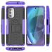 Capa Motorola Moto G51 - TPU e Plástico com Suporte Roxo