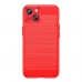 Capa Iphone 14 TPU Fibra de Carbono Vermelho