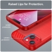 Capa Iphone 14 TPU Fibra de Carbono Vermelho