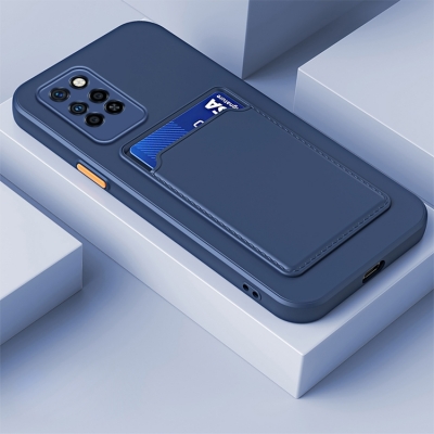 Capa Infinix Note 10 Pro - TPU Porta Cartão Azul
