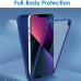 Capa Iphone 14 PLUS - Silicone 360 Graus Azul