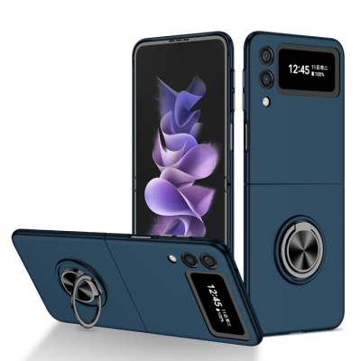 Capa Galaxy Z Flip4 - Anel de Suporte Azul Escuro