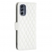 Capinha de Celular Moto G62 - Flip Diamante Branco