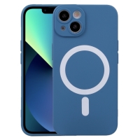 Capa Iphone 14 Silicone MagSafe Azul