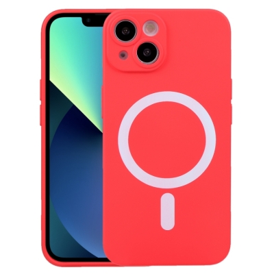 Capa Iphone 14 Silicone MagSafe Vermelho