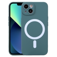 Capa Iphone 14 PLUS - Silicone MagSafe Verde