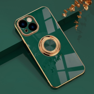 Capa Iphone 14 Espelhado com Anel de Suporte Verde