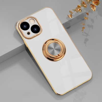 Capa Iphone 14 Espelhado com Anel de Suporte Branco