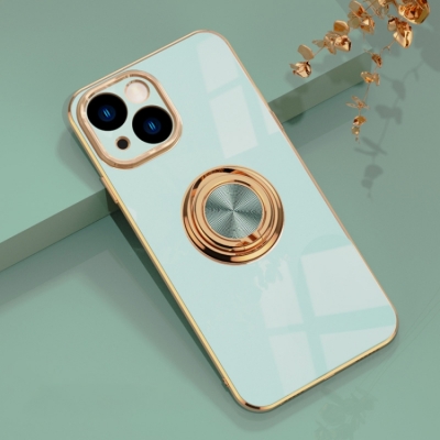 Capa Iphone 14 Espelhado com Anel de Suporte Mint