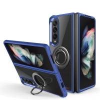 Capa Galaxy Z Fold4 - com Suporte Transparente Azul
