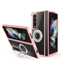 Capa Galaxy Z Fold4 - com Suporte Transparente Rosa