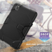 Capa iPad Pro 12.9 2020 Silicone e Plástico com Suporte Preto