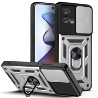 Capa Motorola Edge 30 Fusion - Protetor de Câmera e Suporte Prata