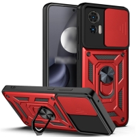 Capa Motorola Edge 30 NEO - Protetor de Câmera e Suporte Vermelho
