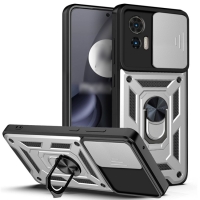 Capa Motorola Edge 30 NEO - Protetor de Câmera e Suporte Prata