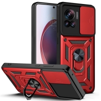 Capa Motorola Edge 30 ULTRA - Protetor de Câmera e Suporte Vermelho