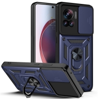 Capa Motorola Edge 30 ULTRA - Protetor de Câmera e Suporte Azul