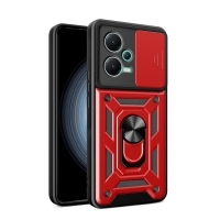Capa Xiaomi Poco X5 - Protetor de Câmera e Suporte Vermelho